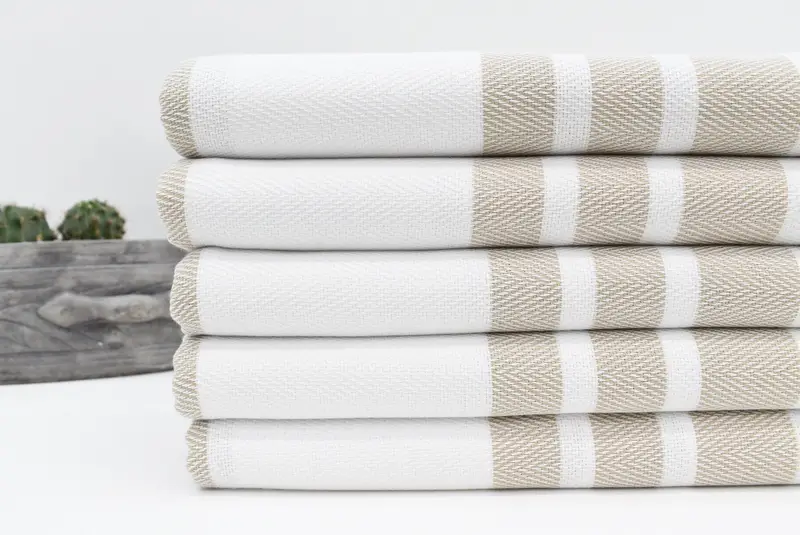 Handwoven Turkish Towel, Wedding Towel, Personalized Gifts, Baby Boy Gift, Gift For Her, Custom Gift, Yoga Towel, 70x40 Cotton Herringbone Towel - 2