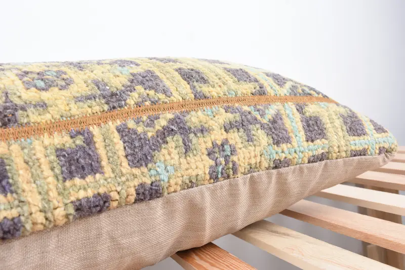Boho Pillow Sham Cover, Car Cushion Case, Tribal Pillow, Cushion, Kilim Pillow Cover, 16x36 Blue Pillow Sham, Turkish Pillow, Lounge Throw Pillow - 7