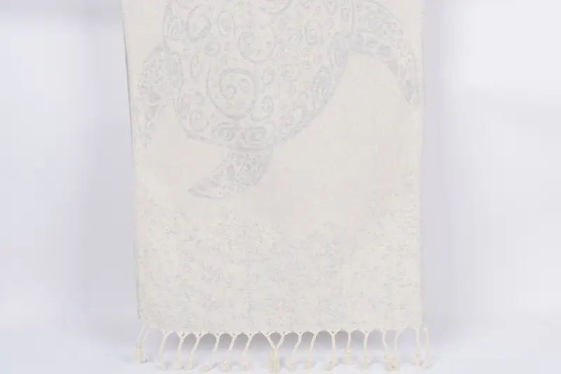 Personalized Monogram Gray Carretta Hand Towel, 36x18 Inches