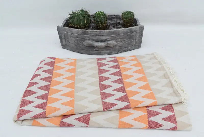 Bridesmaid Gift Towel, 70x40 Cotton Zigzag Design Towel, Best Friend Gift Ideas, Custom Bath Towel, Travel Towel, Peshtemal Towel, Gift For Him - 4