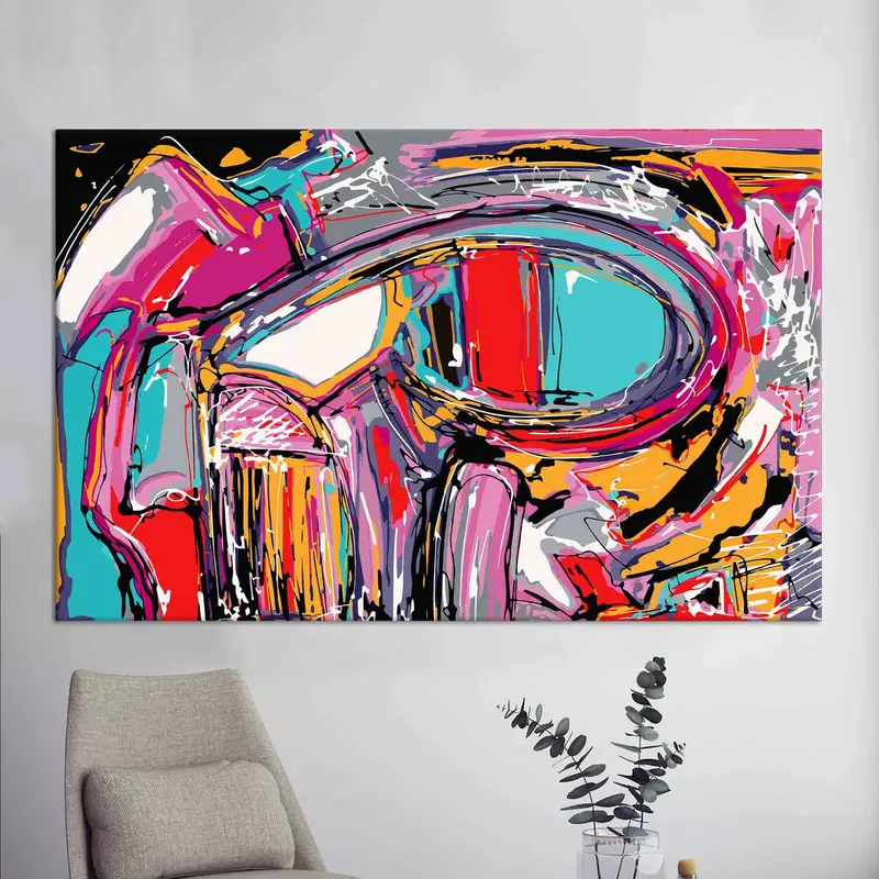Modern Colorful Graffiti Street Art Printed Canvas - Abstract Design