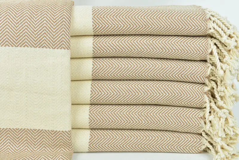 Personalized Gift, Bridal Shower Gift, Soft and absorbent Turkish towel, Sand-free towel, Xmas Gifts, Gym Towel, 70x40 Cotton Herringbone Towel - 1