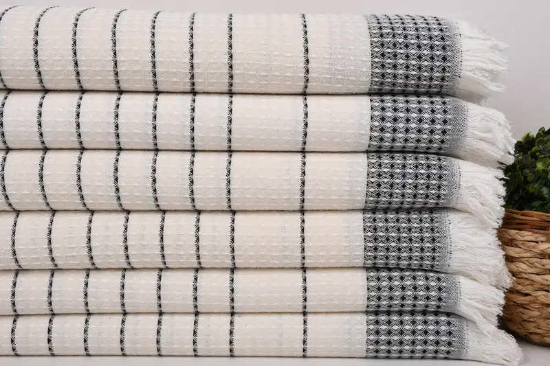 Embroidery Towels, 70x40 Cotton Waffle Towel, Personalized Bridesmaid Gift, Handmade Turkish Towel, Bridal Shower Gift, Bachelorette Party Favors - 2