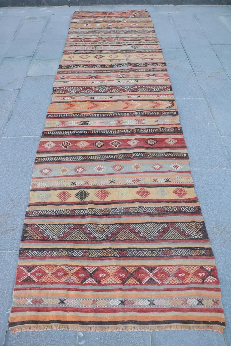 Alfombra Ombré Roja, 9x3,8m Decoración Vibrante