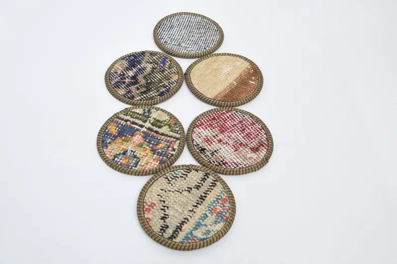 Elegant Beige & Bronze Coaster, Durable and Stylish Coaster