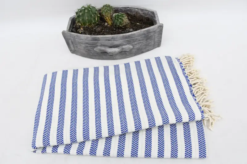 Turkish towel, 70x40 Cotton Herringbone Towel, Luxury Turkish Bath Towel, Embroidered Towel, Bulk Order Towel, Home Decor Towel, Sand-free towel - 6