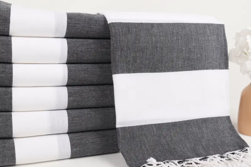 70x40 Cotton Striped Towel, Monogram Beach Towel, Wedding Favors, Beach Towel Gift, Beach Theme Bachelorette Party Gifts, Family Gift, Yoga Towel - 2
