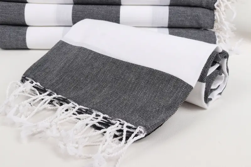 70x40 Cotton Striped Towel, Monogram Beach Towel, Wedding Favors, Beach Towel Gift, Beach Theme Bachelorette Party Gifts, Family Gift, Yoga Towel - 4