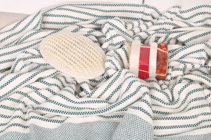 Peshtemal Towel, Sand-free towel, Spa Gift Towel, 76x40 Cotton Striped Towel, Quick-dry towel, Bachelorette Party Favors, Wedding Gift For Bride - 7