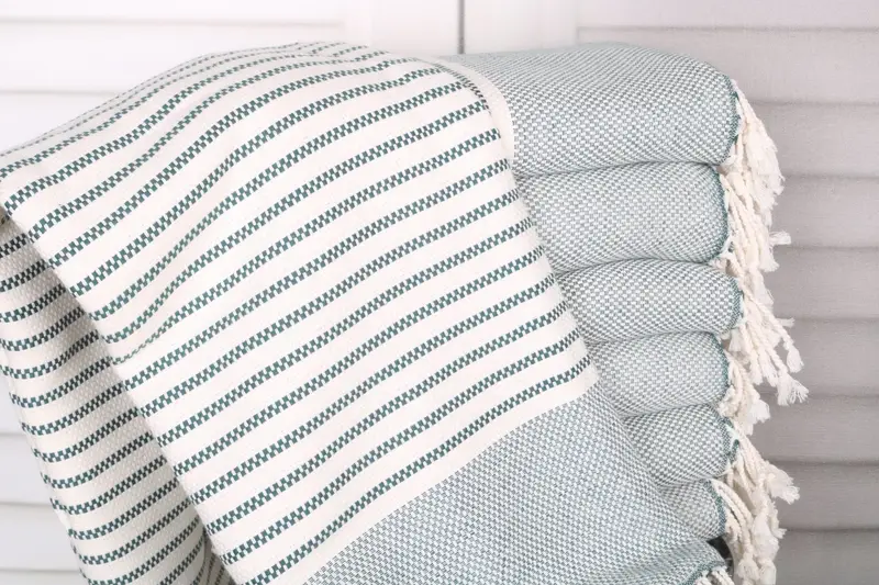 Peshtemal Towel, Sand-free towel, Spa Gift Towel, 76x40 Cotton Striped Towel, Quick-dry towel, Bachelorette Party Favors, Wedding Gift For Bride - 1