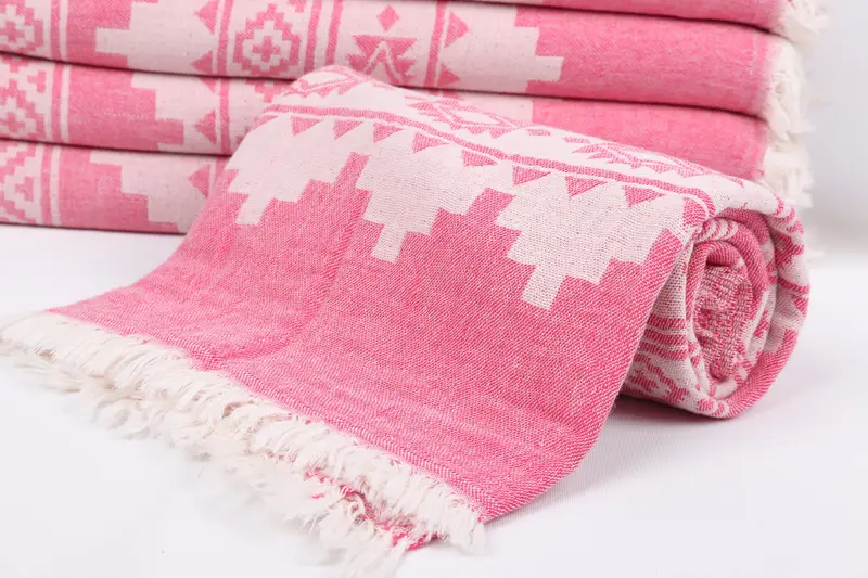 Best Wedding Gift, Valentines Gift, Fouta towel, Beach Wedding Favor, Organic towel, 70x36 Cotton Aztec Towel, Bachelorette Party Gifts Bridesmaids - 5