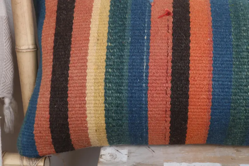Pillow for Sofa, Nautical Throw Pillow Cover, 12x43 Blue Pillow Sham, Cushion, Pillow for Couch, Throw Kilim Pillow, Tapestry Pillow Sham - 3