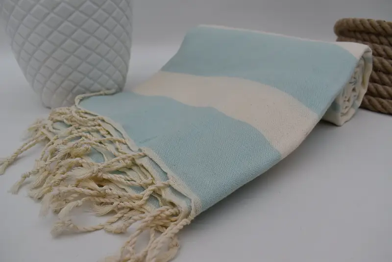 Bridesmaid Favors, Gift For Wedding Day, Bridal Shower Favors, Housewarming Gift, Spa Towel, Fouta towel, Custom Towel, 70x40 Cotton Striped Towel - 7