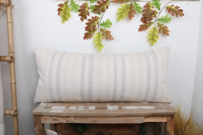 Ethnical Kilim Rug Pillow, Vintage Kilim Throw Pillow, Authentic Pillow, Pillow Case, Pet Pillow Sham, 16x36 White Pillow Case, Kilim Pillow - 1