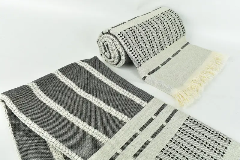 68x36 Cotton Striped Towel, Custom Wedding Gift, Bridal Shower Favor, Handmade Gift, Large Beach Towel Personalized, Absorbent Turkish towel - 7