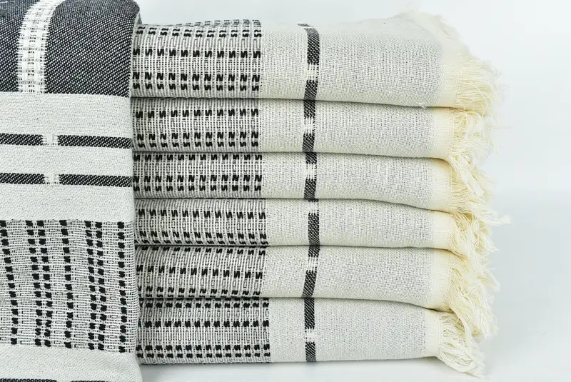 68x36 Cotton Striped Towel, Custom Wedding Gift, Bridal Shower Favor, Handmade Gift, Large Beach Towel Personalized, Absorbent Turkish towel - 1