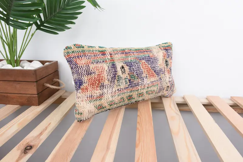 Art Deco Cushion, Antique Pillows, 8x16 Blue Cushion, Customized Pillow Sham, Kilim Pillow Cover, Handmade Kilim Cushion, Pillow Sham - 4