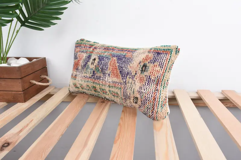 Art Deco Cushion, Antique Pillows, 8x16 Blue Cushion, Customized Pillow Sham, Kilim Pillow Cover, Handmade Kilim Cushion, Pillow Sham - 5