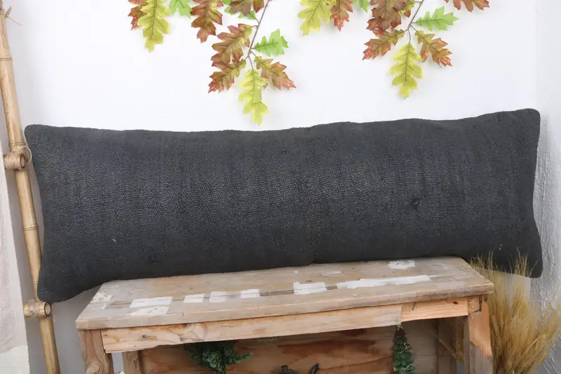 Pillow Case, Antique Pillows, Decorative Throw Cushion, Pillow for Couch, 16x48 Brown Pillow Sham, Vintage Pillow, Sofa Pillow - 2