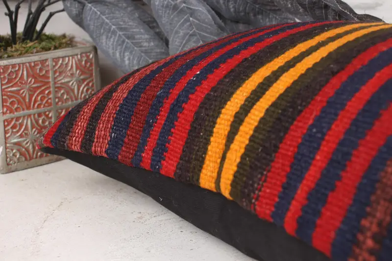 Turkish Kilim Pillow, Christmas Cushion, Retro Pillow, Interior Designer Pillow, 12x24 Red Pillow Cover, Antique Pillows, Cushion - 7