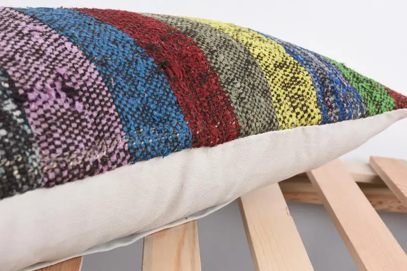 Home Decor Pillow, Southwestern Pillow Sham, Boho Pillow, Pillow Sham, Vintage Kilim Throw Pillow, Nautical Throw Cushion Cover, 12x24 Blue Pillow - 7