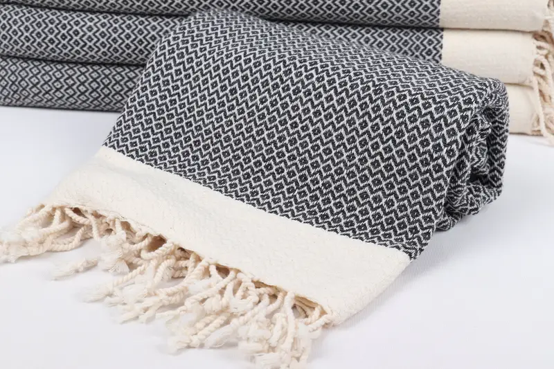 Summer Gift, Personalized Towel Gift, Quick-dry peshtemal, Handmade Gift, Bachelor Gifts, Monogram Turkish Bath Towel, 76x36 Cotton Diamond Towel - 4