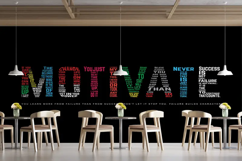 Zarif Baskılı Duvar Kağıdı: Alanınız için Siyah ve Renkli Sanat Eserleri