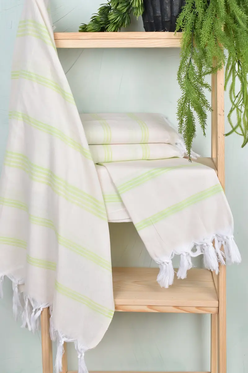 Turkish Towel Beach, Bridal Shower Favors, Turkish Towel Bulk, 70x40 Cotton Striped Towel, Soft towel, Personalised Gift, Guest Towel, Organic Towel - 6