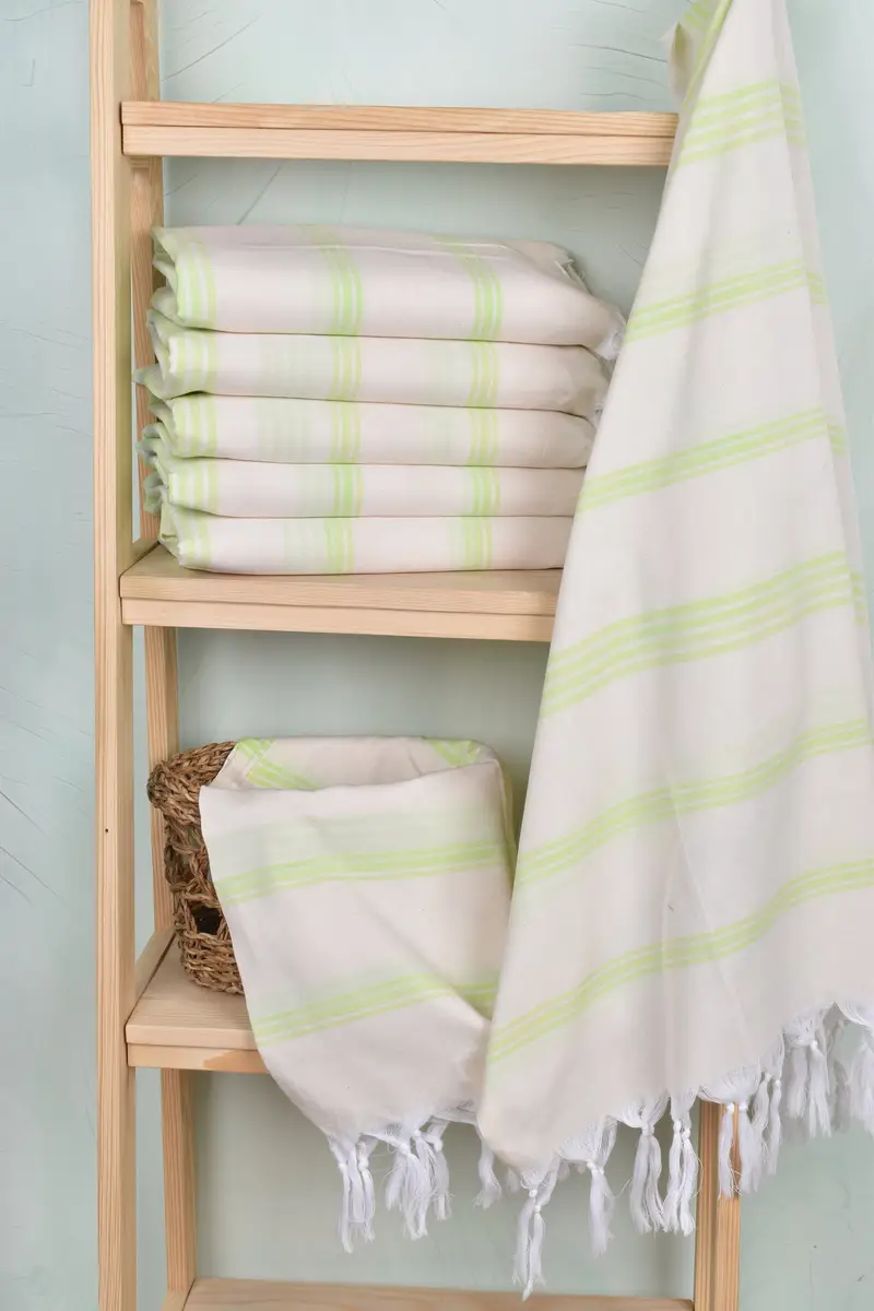 Turkish Towel Beach, Bridal Shower Favors, Turkish Towel Bulk, 70x40 Cotton Striped Towel, Soft towel, Personalised Gift, Guest Towel, Organic Towel - 3