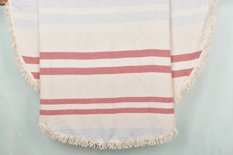 Wedding Towel, Bachelorette Gifts, 64x64 Cotton Round Diamond Towel, Bridal Shower Gifts, Bachelorette Party Gifts Bridesmaids, Turkish beach towel - 1