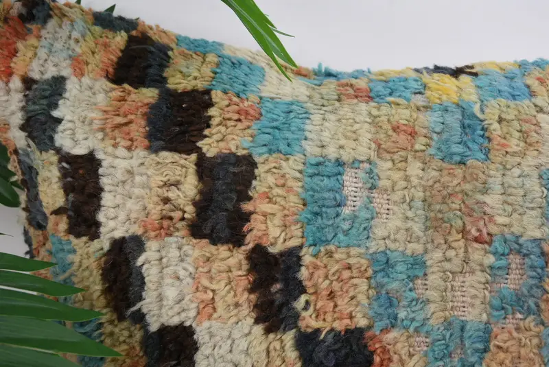 Turkish Bench Pillow, Southwestern Cushion, Pillow for Couch, Vintage Pillow, 16x48 Blue Pillow Case, Pillow Cover, Kilim Cushion Sham - 2