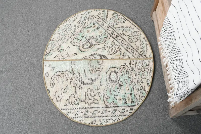 Alfombra verde del suroeste, decoración elegante de 2,5x2,9 pies