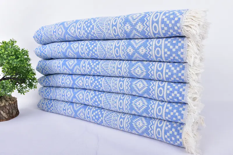 Bachelorette Party Gift, Beach Bachelorette Party Decorations, 68x36 Cotton Geometric Towel, Bachelorette Favor, Hammam towel, Custom Wedding Gift - 4