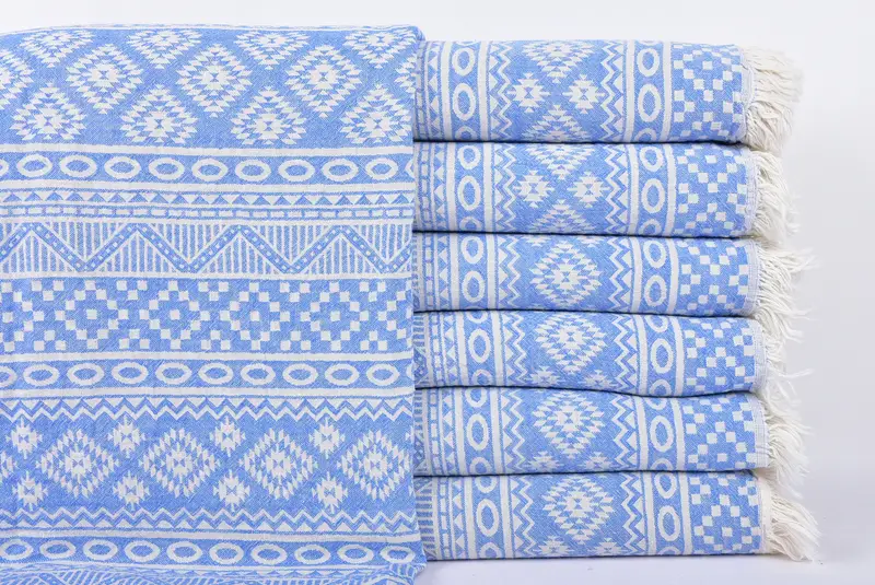 Bachelorette Party Gift, Beach Bachelorette Party Decorations, 68x36 Cotton Geometric Towel, Bachelorette Favor, Hammam towel, Custom Wedding Gift - 1