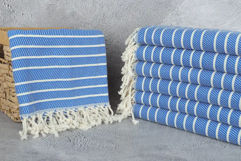Turkish hand towel, Wedding For Favor, Valentines Day Gift For Her, Quick-Dry Beach Towel, Bath towel, Turkish Towel Set, 70x40 Bamboo Striped Towel - 3