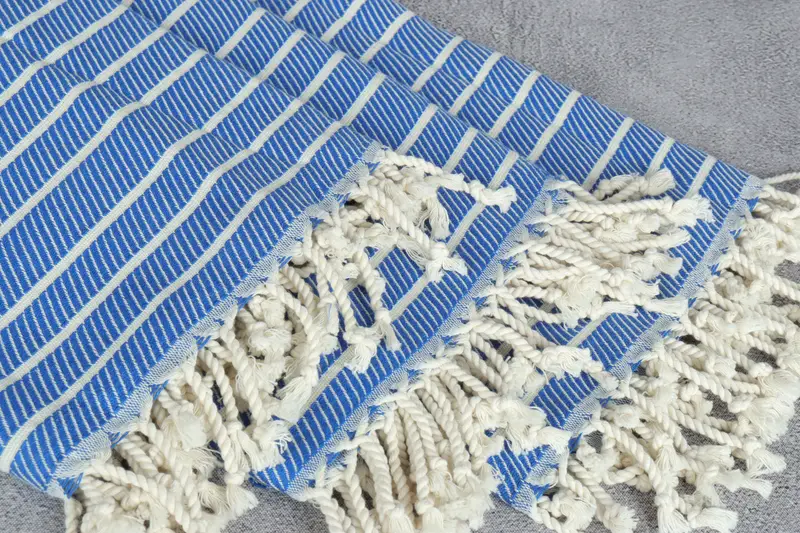 Turkish hand towel, Wedding For Favor, Valentines Day Gift For Her, Quick-Dry Beach Towel, Bath towel, Turkish Towel Set, 70x40 Bamboo Striped Towel - 5