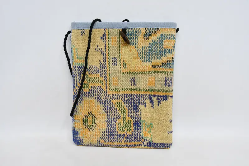 Bolso Kilim Art Déco con motivo vintage, bolso bandolera de lana