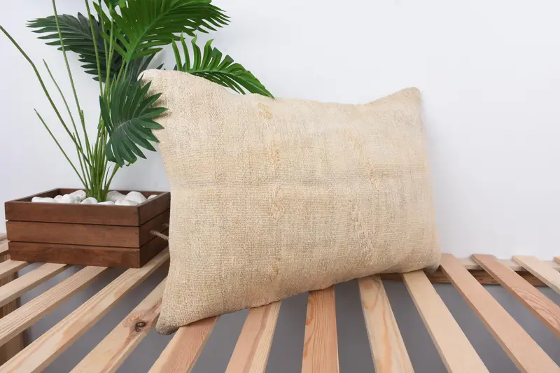 16x24 Beige Cushion Case, Kilim Pillow, Aztec Cushion Case, Turkish Pillow, Car Cushion, Kilim Cushion Sham, Patio Pillow, Pillow Sham - 4