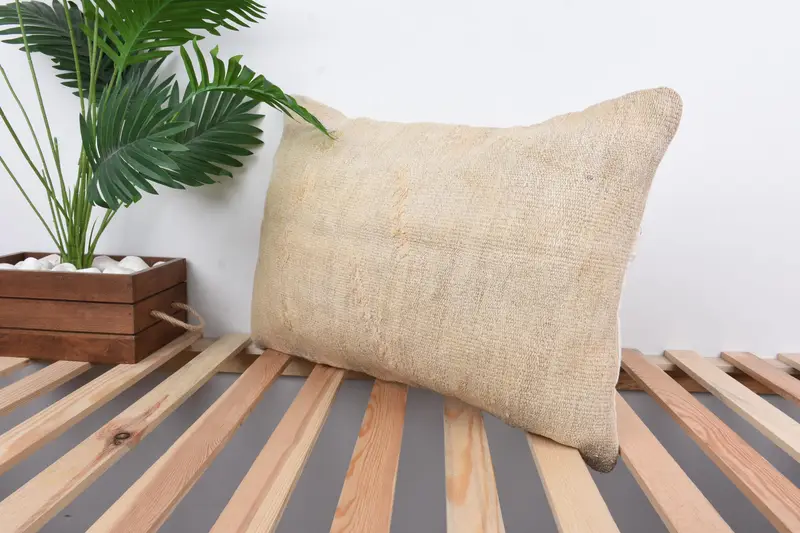 16x24 Beige Cushion Case, Kilim Pillow, Aztec Cushion Case, Turkish Pillow, Car Cushion, Kilim Cushion Sham, Patio Pillow, Pillow Sham - 5