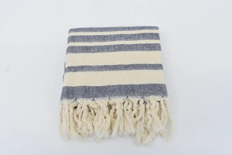 House Warming Gift, Luxury towel, Personalized Wedding Gift, Fringed Turkish towel for poolside, Best Beach Towel, 70x34 Cotton Striped Towel - 5