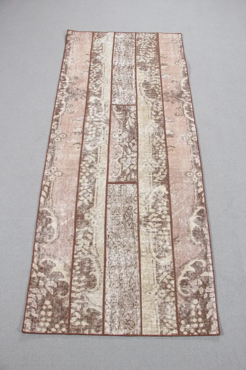 Brown Ombré Rug, 2.6x6.2 ft Chic Living Room Accent