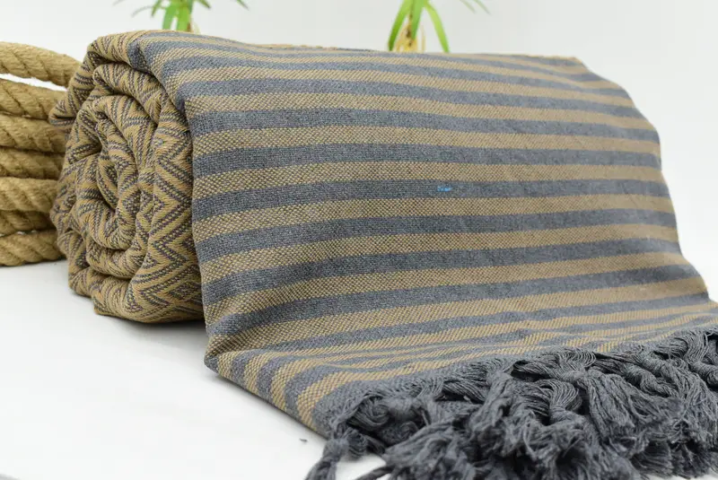Turkish Towel Blanket, Personalized Gifts, Bridesmaid Gifts, Bedspread, Wedding Hand Made Gift, Wedding Gift For Bride, 104x80 Cotton Diamond Towel - 3