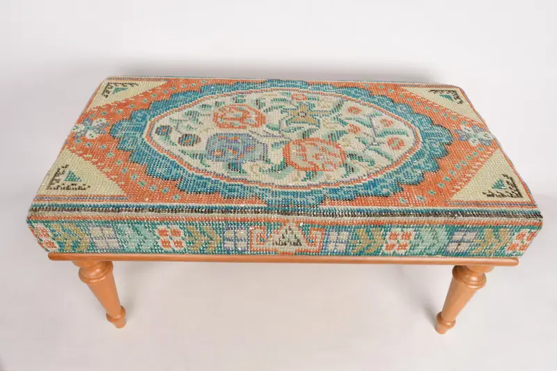 Modular Kilim-Inspired Ottoman,Comfortable Wool Blend Sofa Set