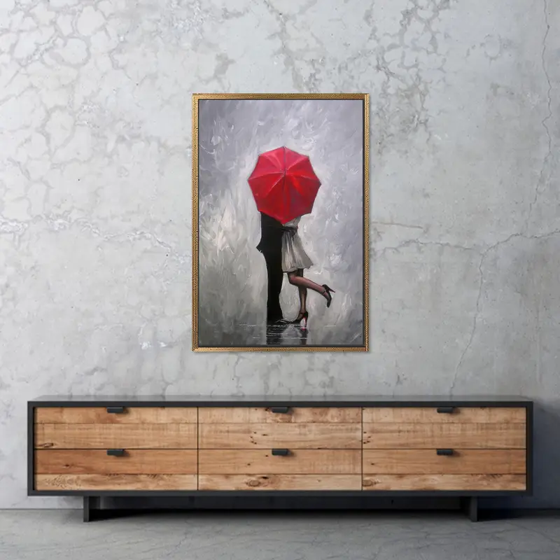 Romantic Couple Canvas: Elegant Valentine's Day Gift