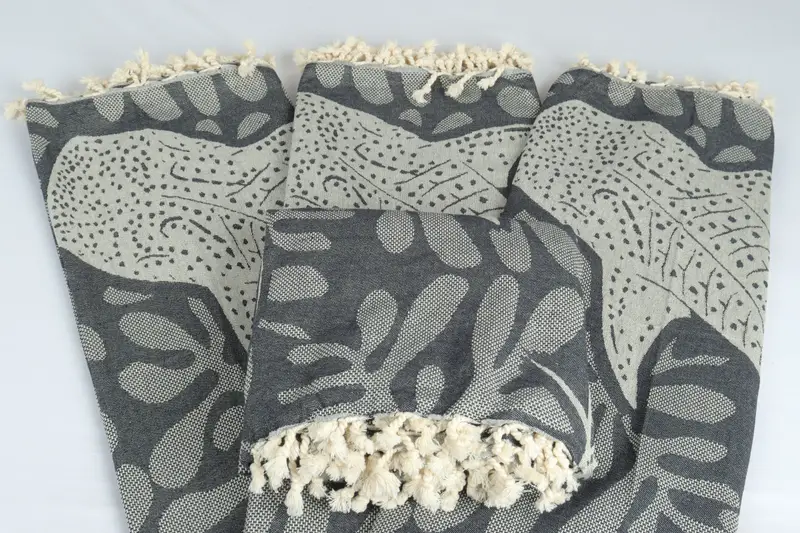 Throw Blanket, Boho Throw Blankets, Halloween Bachelorette Party, 100x92 Cotton Whale Design Towel, Throw Blanket Couch, Personalized Gift - 5