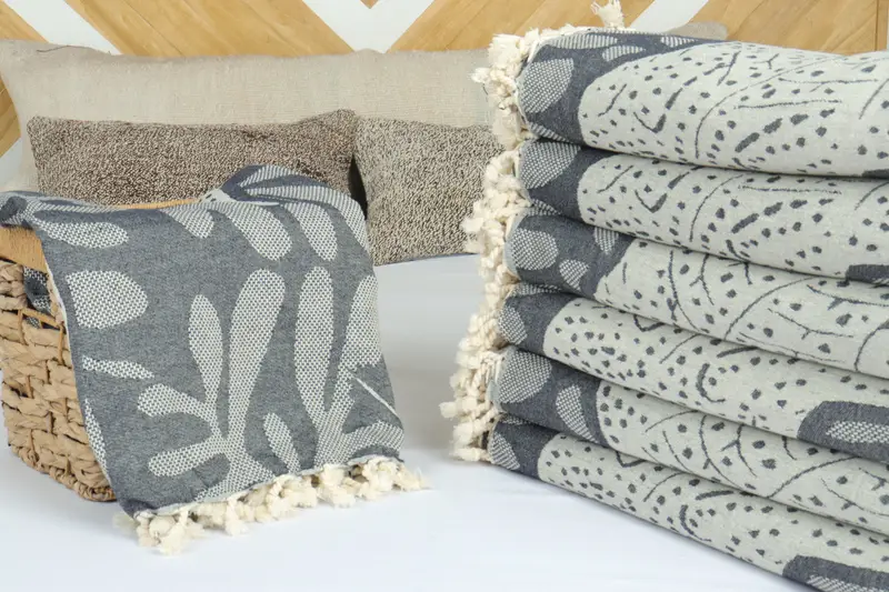 Throw Blanket, Boho Throw Blankets, Halloween Bachelorette Party, 100x92 Cotton Whale Design Towel, Throw Blanket Couch, Personalized Gift - 4