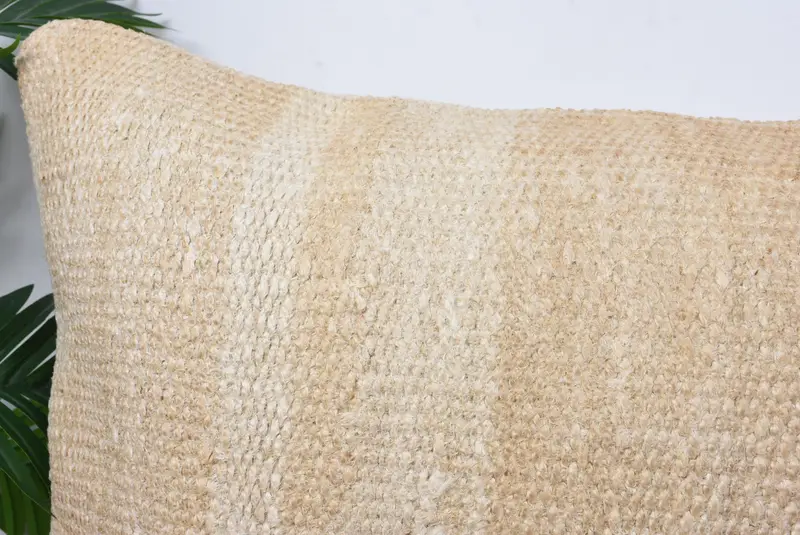 Cushion, Authentic Cushion, Kilim Pillow Cover, Bright Cushion Cover, 20x28 Beige Pillow Cover, Pillow for Sofa, Ethnical Kilim Rug Pillow - 2