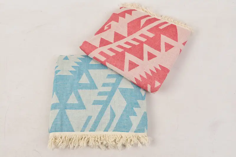 76x40 Cotton Geometric Towel, Turkish beach towel, Boyfriend Christmas Gift, Personalized Bridesmaid Gift, Travel towel, Handwoven Turkish Towel - 7