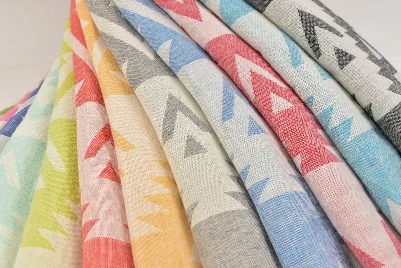 76x40 Cotton Geometric Towel, Turkish beach towel, Boyfriend Christmas Gift, Personalized Bridesmaid Gift, Travel towel, Handwoven Turkish Towel - 5
