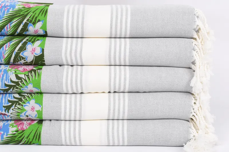 70x40 Cotton Summer Print Striped Towel, Gym Towel, Personalized Towel Gift, Travel towel, Bath towel, Valentines Day Gift, Monogrammed Beach Towel - 4